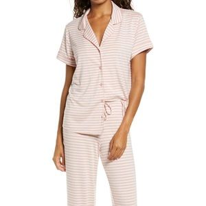 New Nordstrom Pink and White Pajama Top
